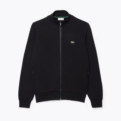 Lacoste Zip-Up High Neck Fleece Sweatshirt Black - Velmont & Rossi