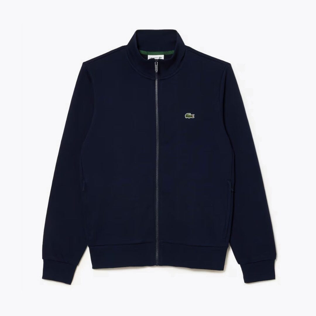 Lacoste Zip Up High Neck Fleece Sweatshirt Black - Velmont & Rossi