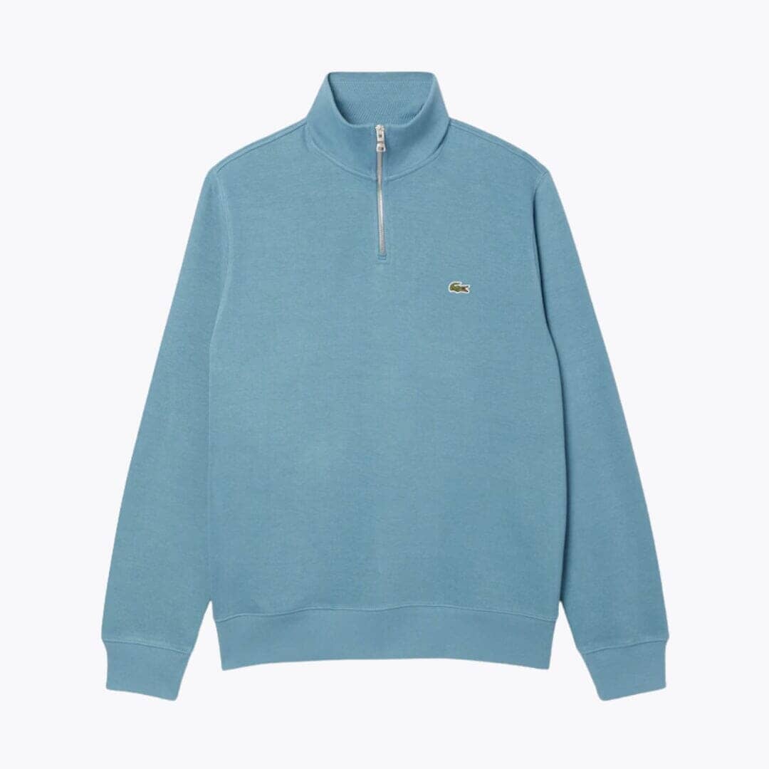 Lacoste Zip Up High Neck Sweatshirt Green - Velmont & Rossi