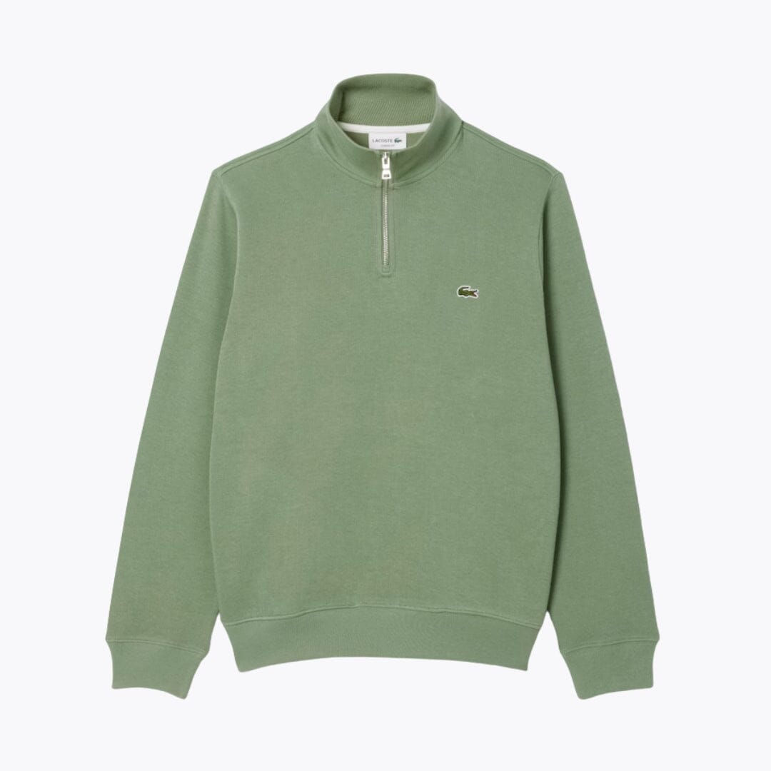 Lacoste Zip-Up High Neck Sweatshirt Green - Velmont & Rossi
