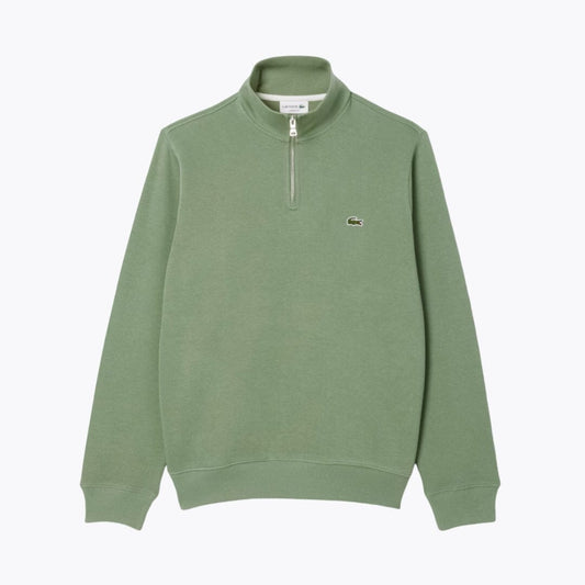 Lacoste Zip-Up High Neck Sweatshirt Green - Velmont & Rossi
