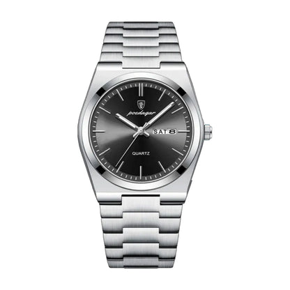Poedagar Essenza 40Mm Watch - Waterproof | Stainless Steel Silver Black - Velmont & Rossi