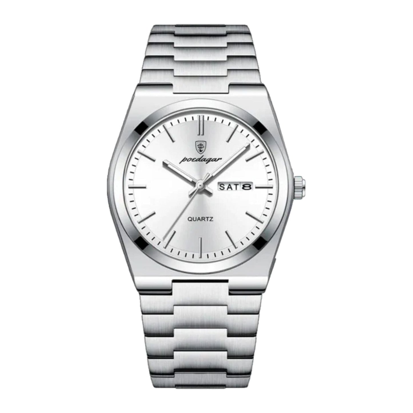 Poedagar Essenza 40Mm Watch Waterproof Stainless Steel Silver White - Velmont & Rossi