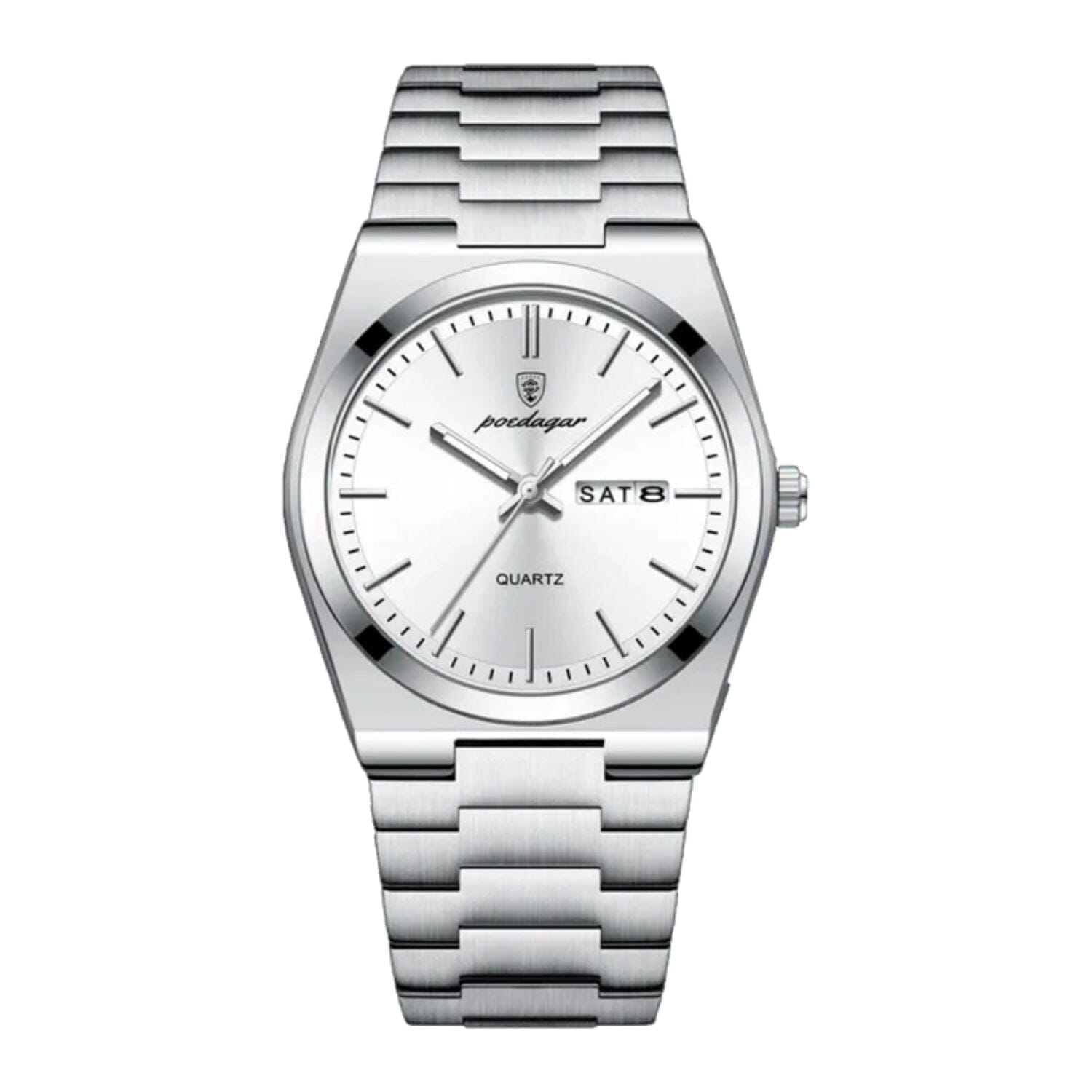 Poedagar Essenza 40Mm Watch Waterproof Stainless Steel Silver White - Velmont & Rossi