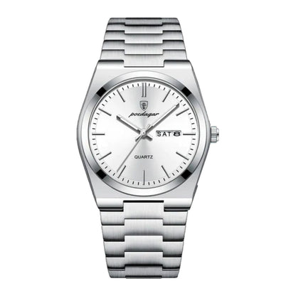 Poedagar Essenza 40Mm Watch Waterproof Stainless Steel Silver White - Velmont & Rossi