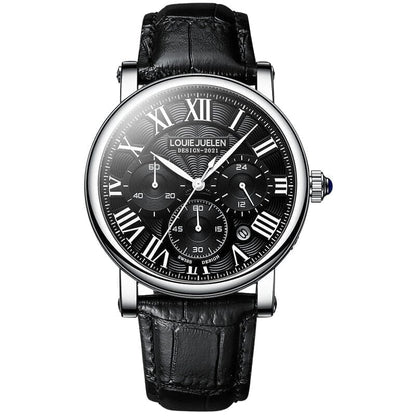 Poedagar Executive Classic Silver With Black Leather Background - Velmont & Rossi