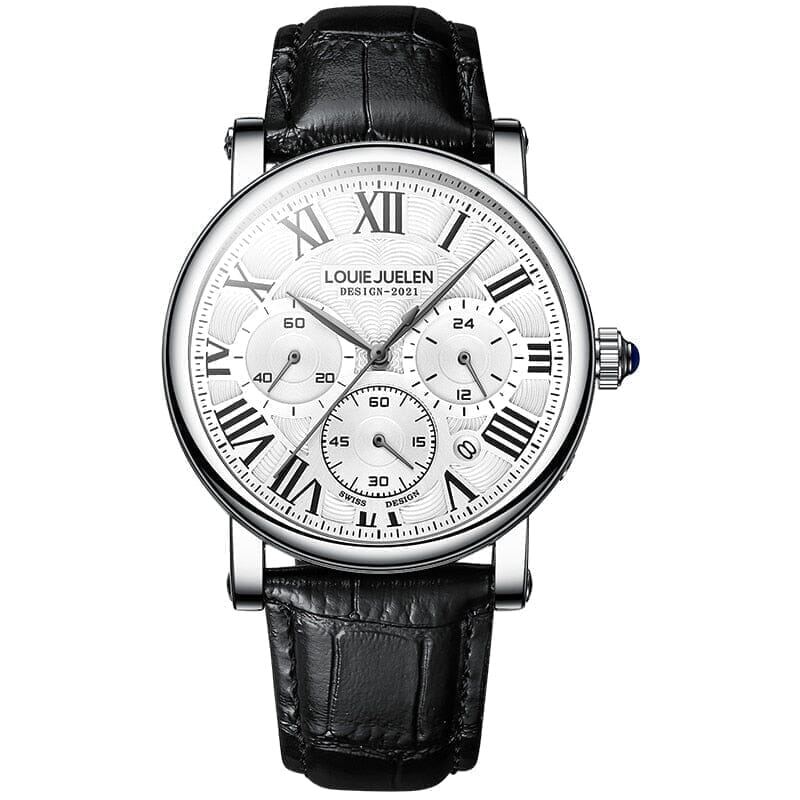Poedagar Executive Classic Silver With Black - Velmont & Rossi