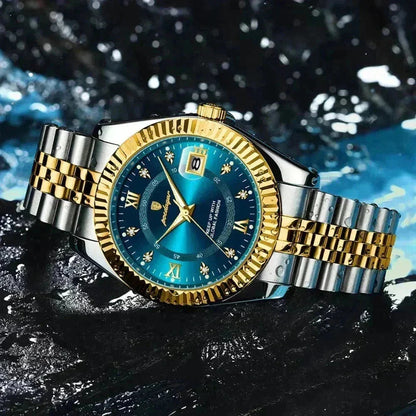 Poedagar Goldenstar 40Mm Watch Waterproof Stainless Steel White - Velmont & Rossi