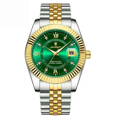 Poedagar Goldenstar – 40Mm Watch | Waterproof | Stainless Steel