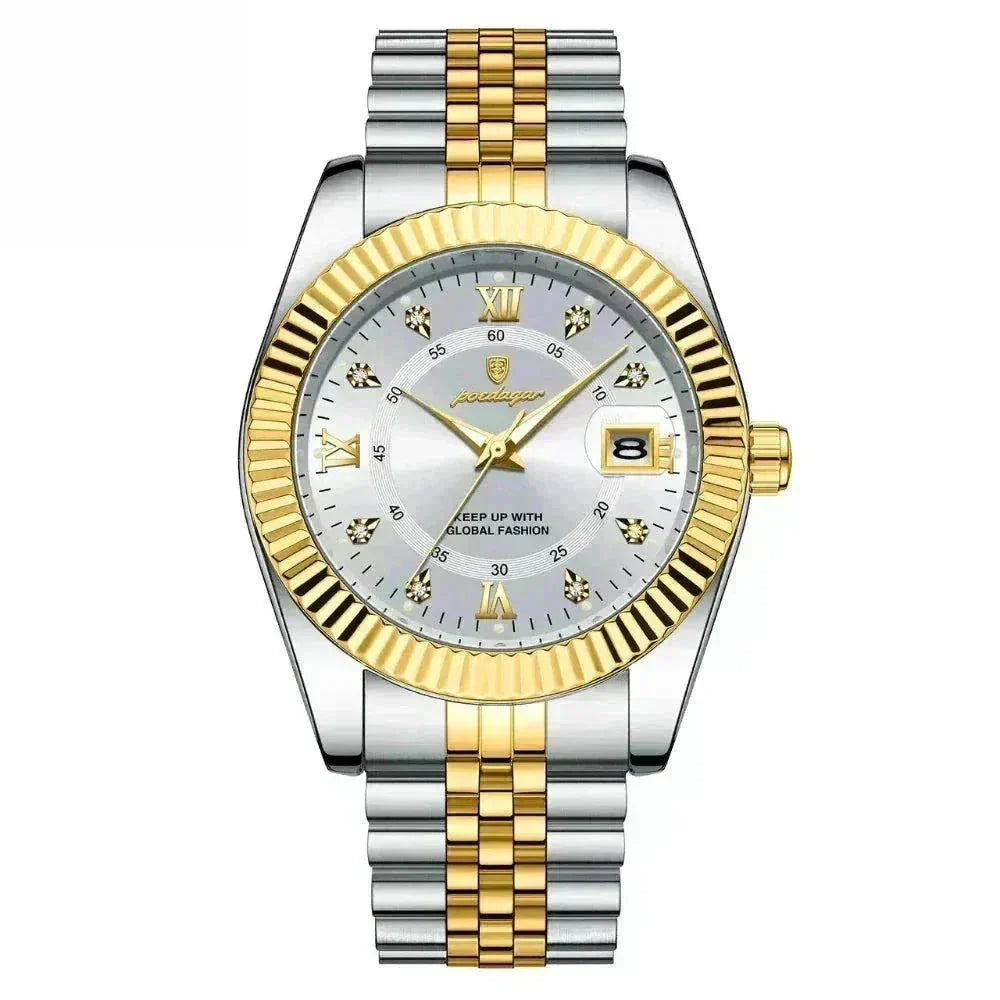 Poedagar Goldenstar – 40Mm Watch | Waterproof | Stainless Steel