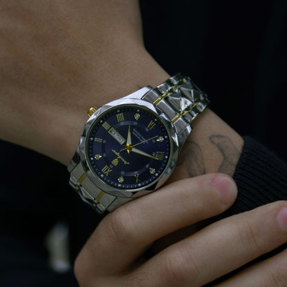 Poedagar Luminous Steel Watch 40 Mm Waterproof Transfer Steel White - Velmont & Rossi