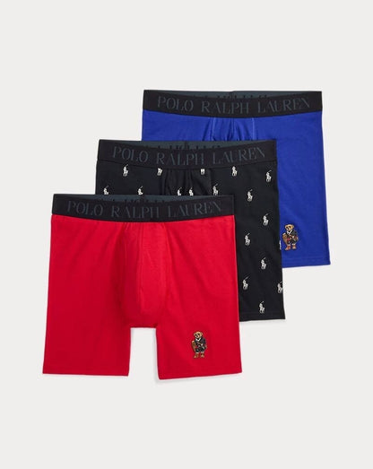 Ralph Lauren 4D-Flex Polo Bear Boxer Brief 3-Pack Multi - Velmont & Rossi