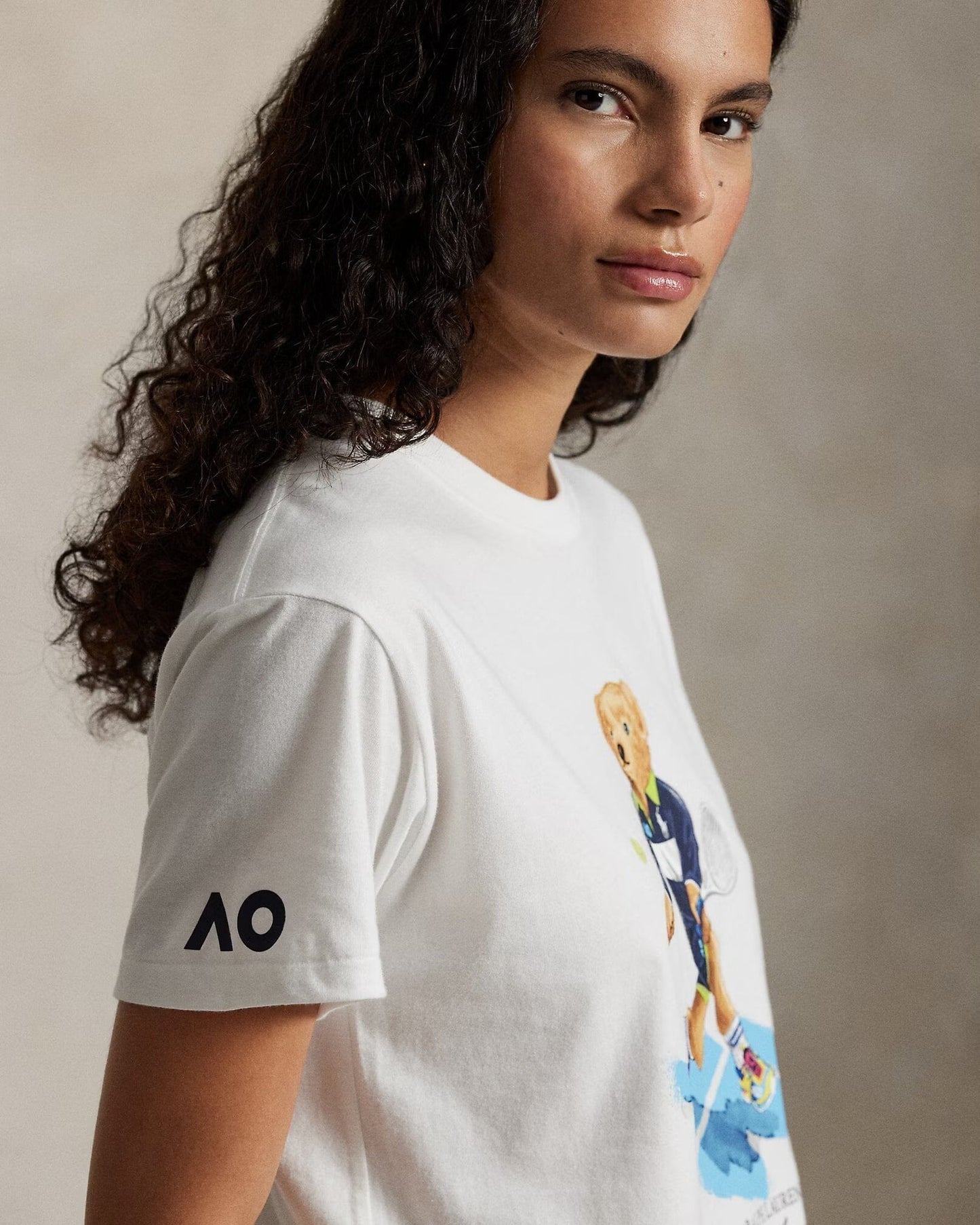 Ralph Lauren Australian Open Polo Bear Jersey Tee White - Velmont & Rossi