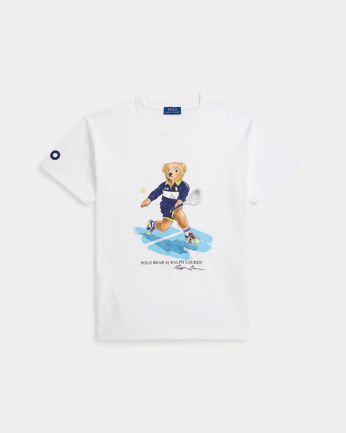 Ralph Lauren Australian Open Polo Bear Jersey Tee White - Velmont & Rossi