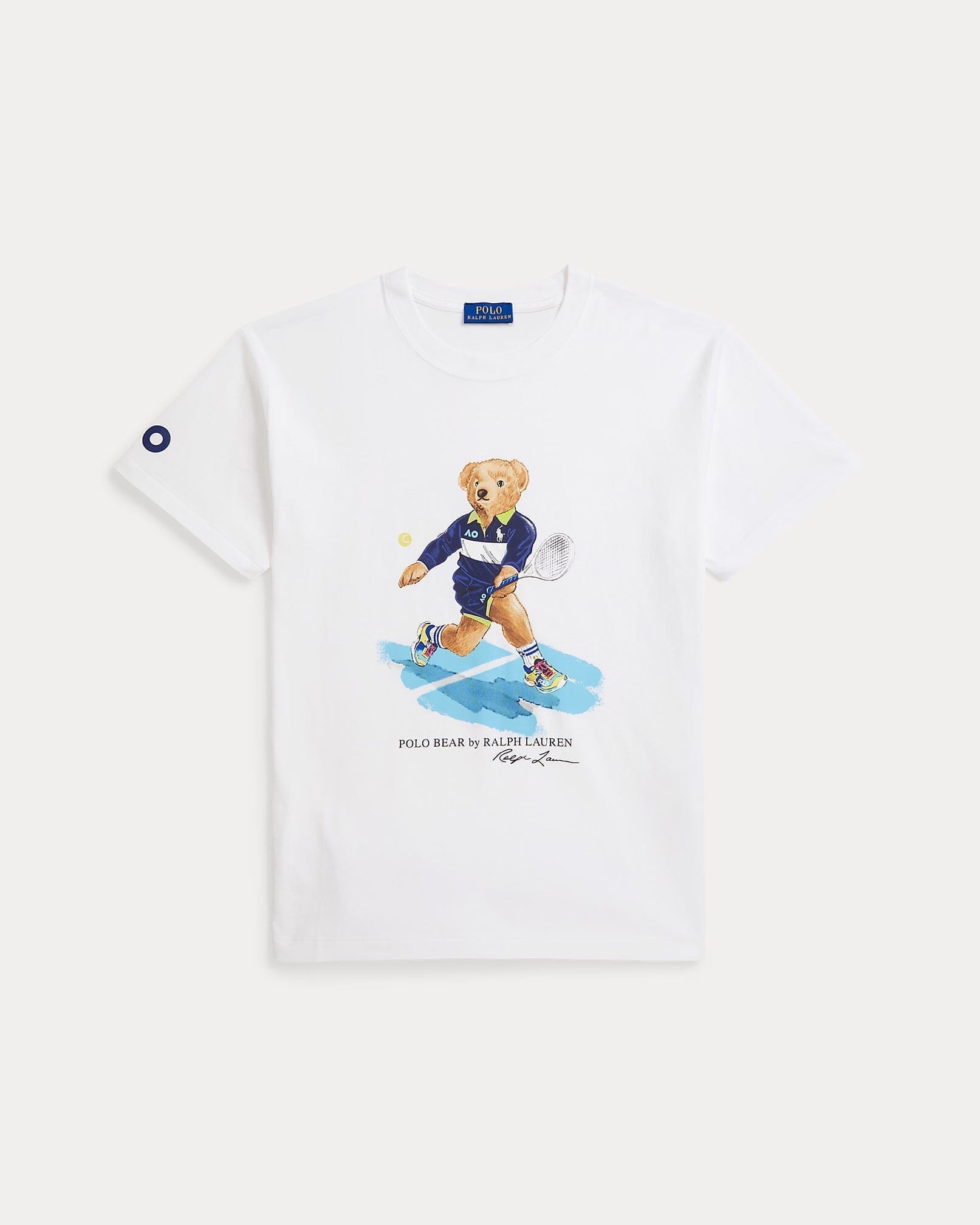 Ralph Lauren Australian Open Polo Bear Jersey Tee White - Velmont & Rossi