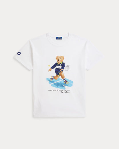 Ralph Lauren Australian Open Polo Bear Jersey Tee White - Velmont & Rossi