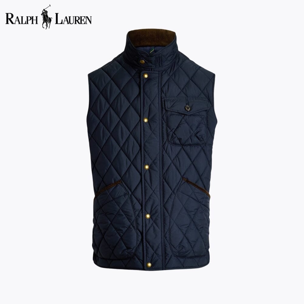 Ralph Lauren Beaton Quilted Utility Gilet Polo Black - Velmont & Rossi
