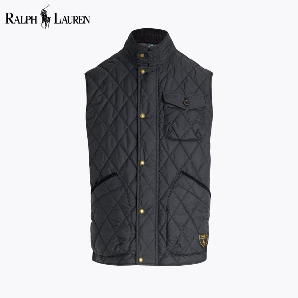 Ralph Lauren Beaton Quilted Utility Gilet Polo Black - Velmont & Rossi