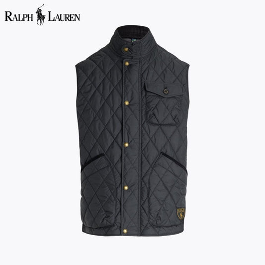 Ralph Lauren Beaton Quilted Utility Gilet Polo Black - Velmont & Rossi