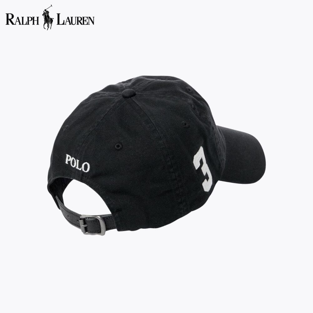 Ralph Lauren Big Pony Chino Ball Cap Black - Velmont & Rossi