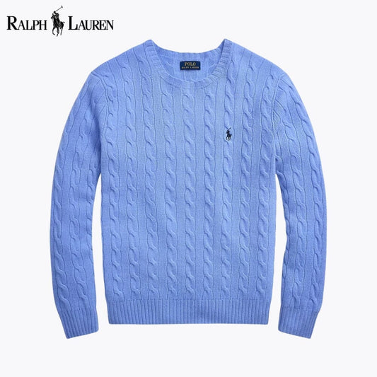 Ralph Lauren Cable-Knit Wool-Cashmere Jumper Blue - Velmont & Rossi