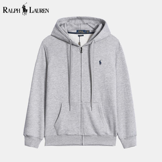 Ralph Lauren Classic Essential Cotton Hoodie Grey - Velmont & Rossi