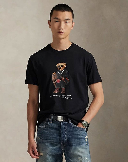 Ralph Lauren Classic Fit Polo Bear Jersey T-Shirt Polo Black - Velmont & Rossi