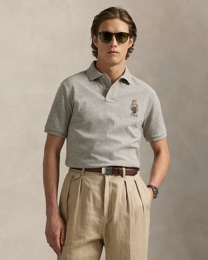 Ralph Lauren Classic Fit Polo Bear Mesh Polo Shirt Loft Heather - Velmont & Rossi