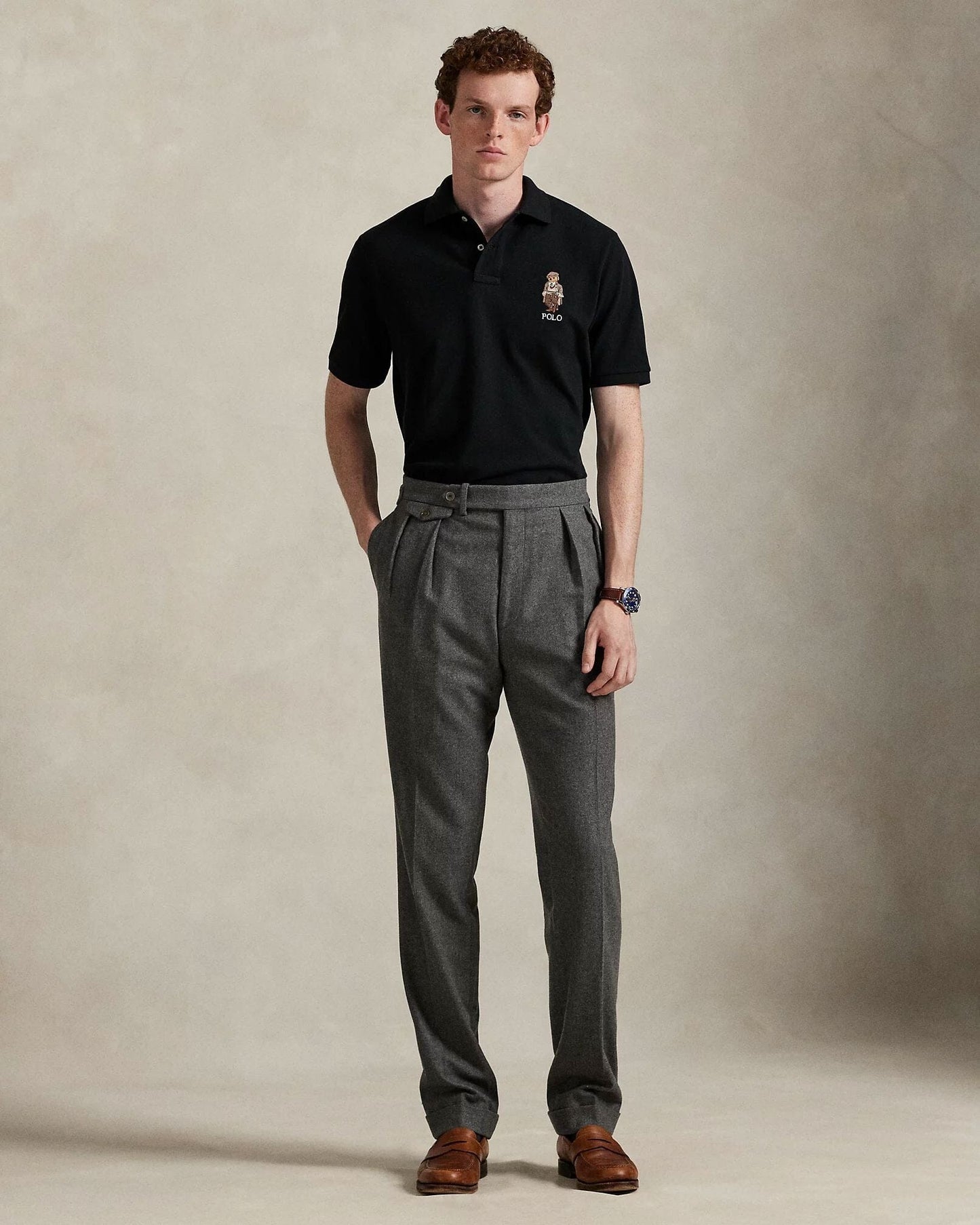 Ralph Lauren Classic Fit Polo Bear Mesh Polo Shirt Polo Black - Velmont & Rossi