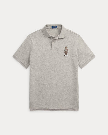 Ralph Lauren Classic Fit Polo Bear Mesh Polo Shirt Loft Heather - Velmont & Rossi