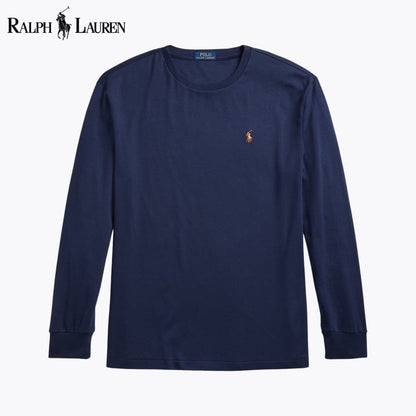 Ralph Lauren Classic Fit Soft Cotton Crewneck T-Shirt Blue Navy - Velmont & Rossi