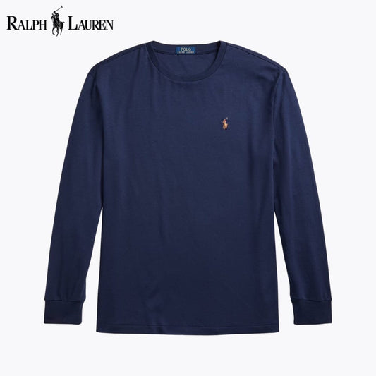 Ralph Lauren Classic Fit Soft Cotton Crewneck T-Shirt Blue Navy - Velmont & Rossi