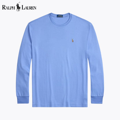 Ralph Lauren Classic Fit Soft Cotton Crewneck T Shirt Blue Navy - Velmont & Rossi