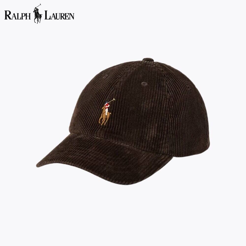 Ralph Lauren Corduroy Ball Cap Madison Brown - Velmont & Rossi