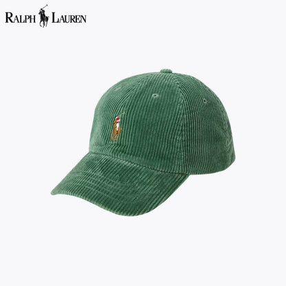 Ralph Lauren Corduroy Ball Cap Meadow Green - Velmont & Rossi