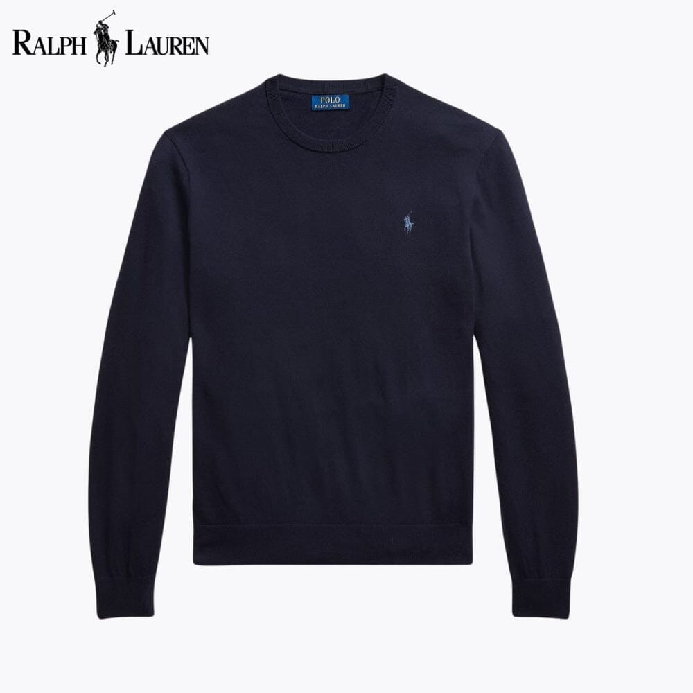 Ralph Lauren Cotton-Cashmere Crewneck Jumper Blue Navy - Velmont & Rossi