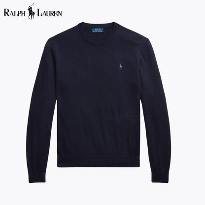 Ralph Lauren Cotton-Cashmere Crewneck Jumper Blue Navy - Velmont & Rossi