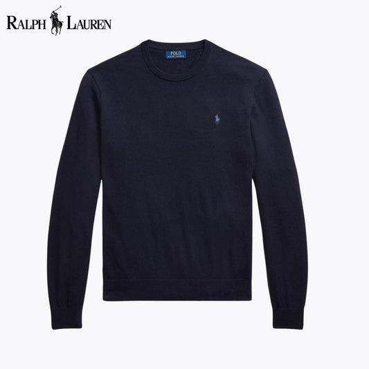 Ralph Lauren Cotton-Cashmere Crewneck Jumper Blue Navy - Velmont & Rossi