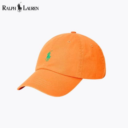 Ralph Lauren Cotton Chino Ball Cap Orange - Velmont & Rossi