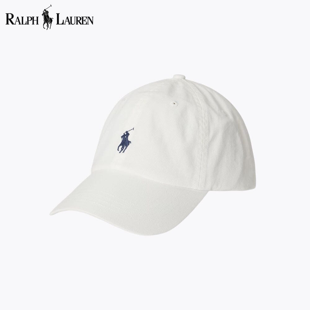 Ralph Lauren Cotton Chino Ball Cap White - Velmont & Rossi