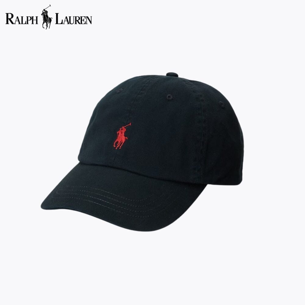Ralph Lauren Cotton Chino Baseball Cap Black - Velmont & Rossi