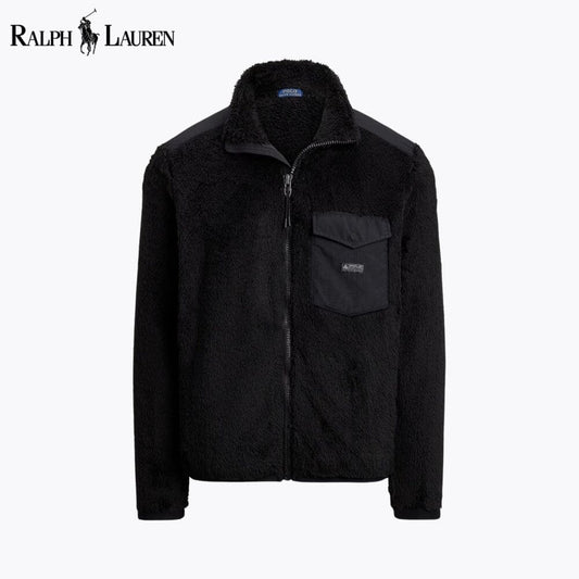 Ralph Lauren Curly Pile Fleece Jacket Black - Velmont & Rossi
