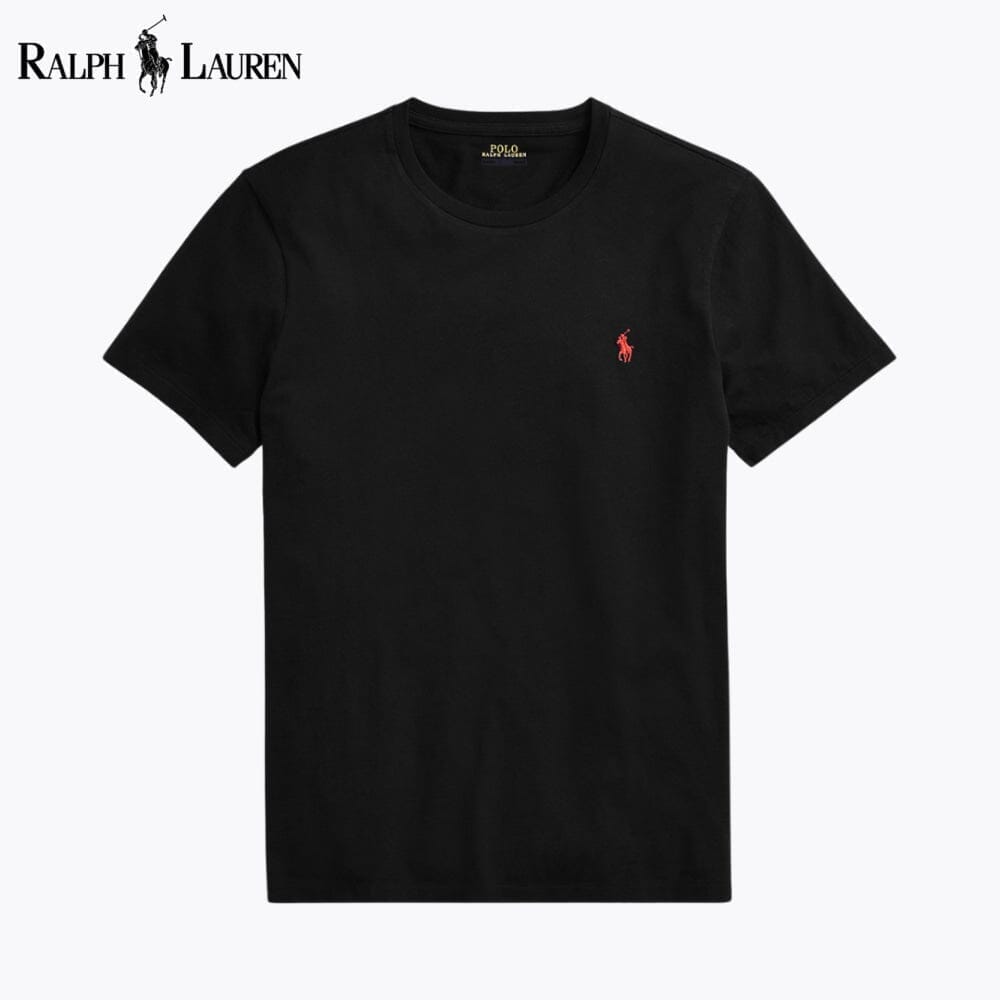 Ralph Lauren Custom Slim Fit Jersey Crewneck T Shirt Blue Navy - Velmont & Rossi