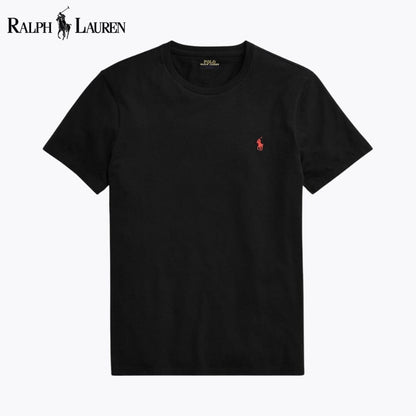 Ralph Lauren Custom Slim Fit Jersey Crewneck T Shirt Blue Navy - Velmont & Rossi
