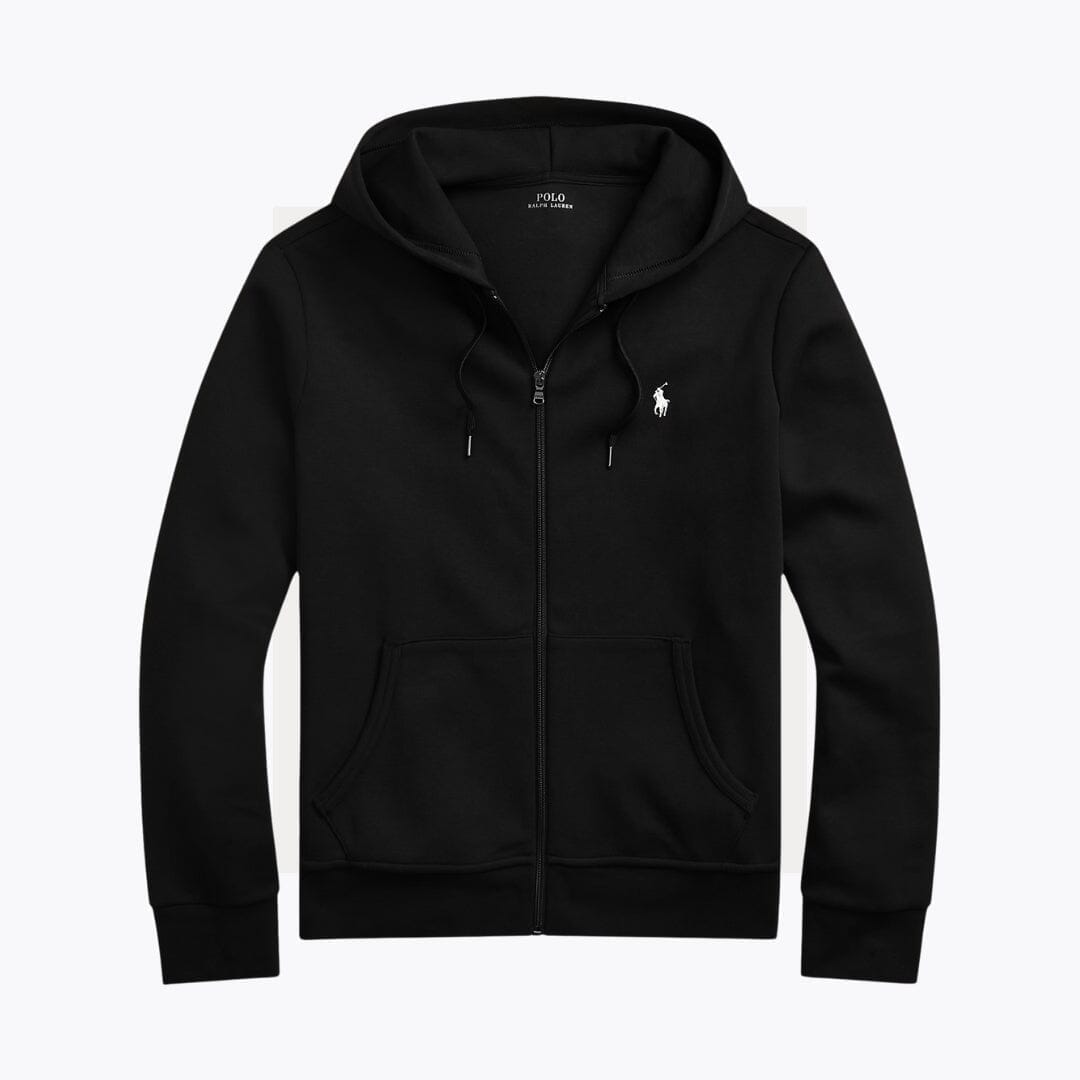 Ralph Lauren Double-Knit Full-Zip Hoodie Black - Velmont & Rossi