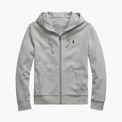 Ralph Lauren Double Knit Full Zip Hoodie Black - Velmont & Rossi