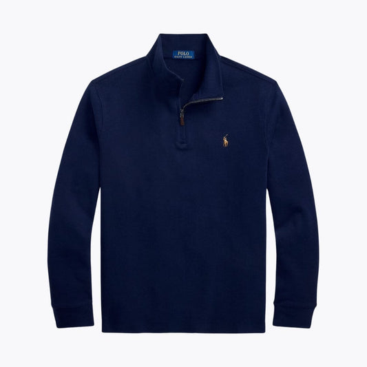 Ralph Lauren Estate-Rib Quarter-Zip Pullover Cruise Navy - Velmont & Rossi