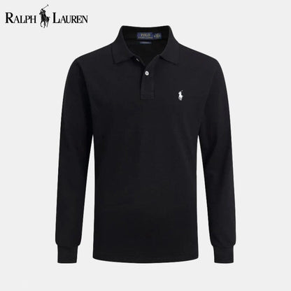 Ralph Lauren Long Slim Fit Dress Shirt Black - Velmont & Rossi