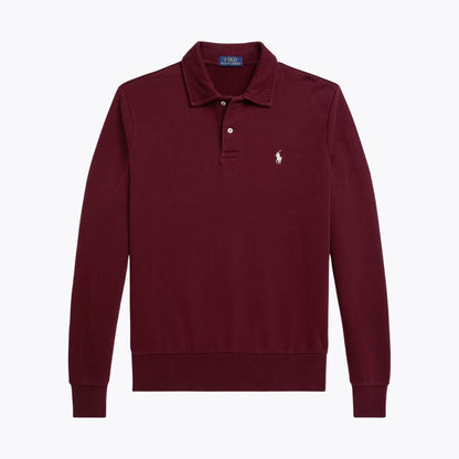 Ralph Lauren Loopback Fleece Collared Sweatshirt Classic Wine - Velmont & Rossi