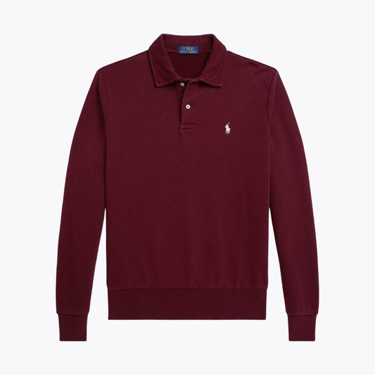 Ralph Lauren Loopback Fleece Collared Sweatshirt Classic Wine - Velmont & Rossi